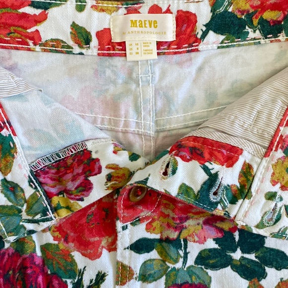 Anthropologie - Maeve - Denim Floral Pencil Skirt - Knee Length - 6 - Picture 3 of 4